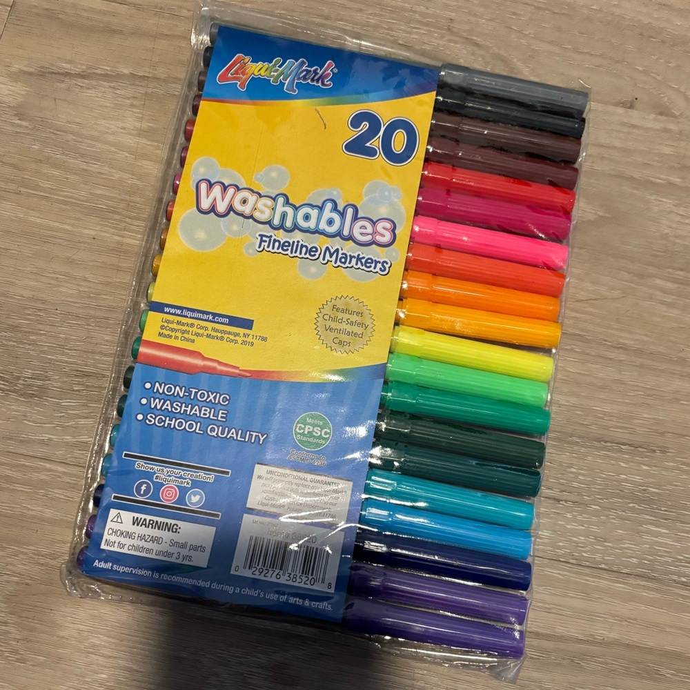 Liqui-Mark Washable Fineline Markers Set